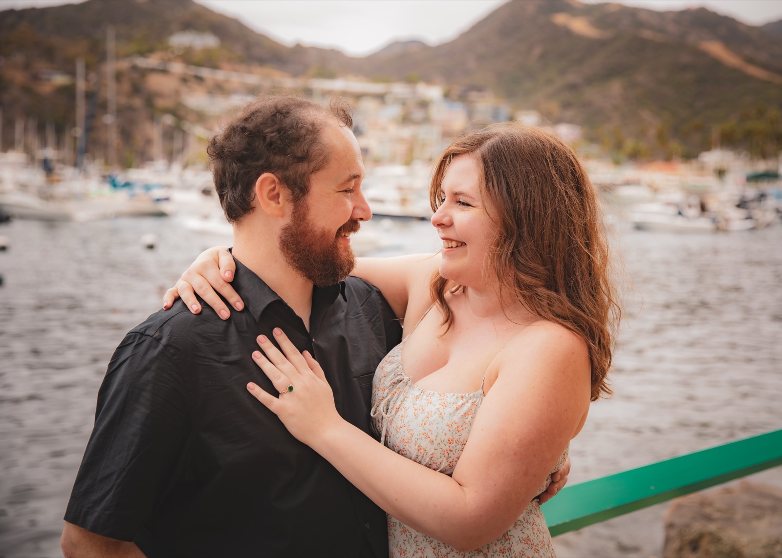Kelsey and Matt at Avalon Harbor, Catalina Island
