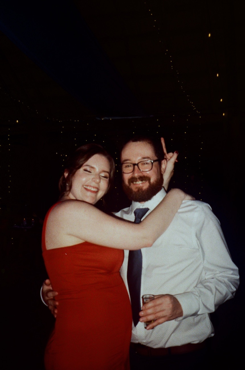 Kelsey and Matt dressed up for an evening out